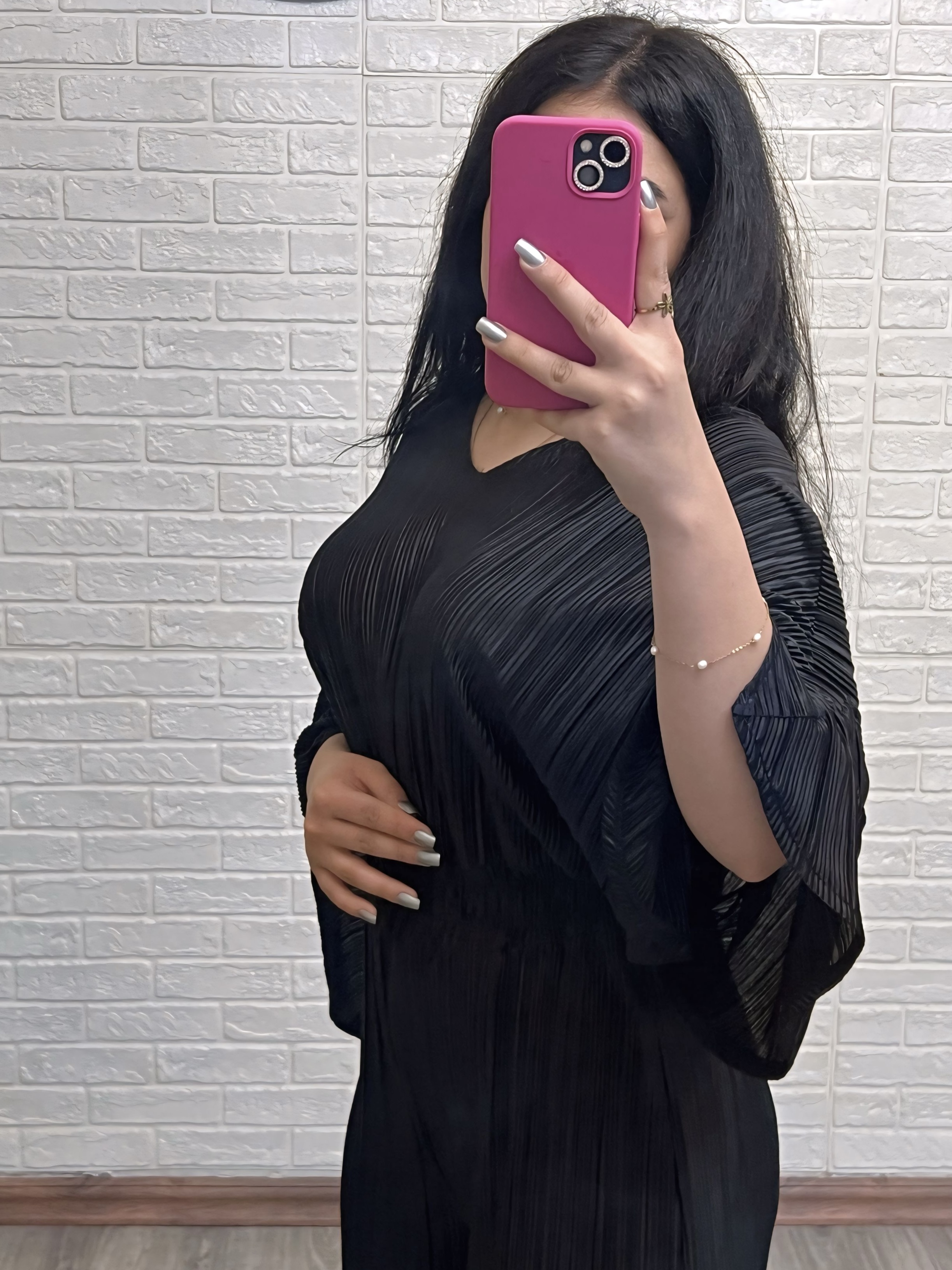 اورال ساتن پلیسه مشکی