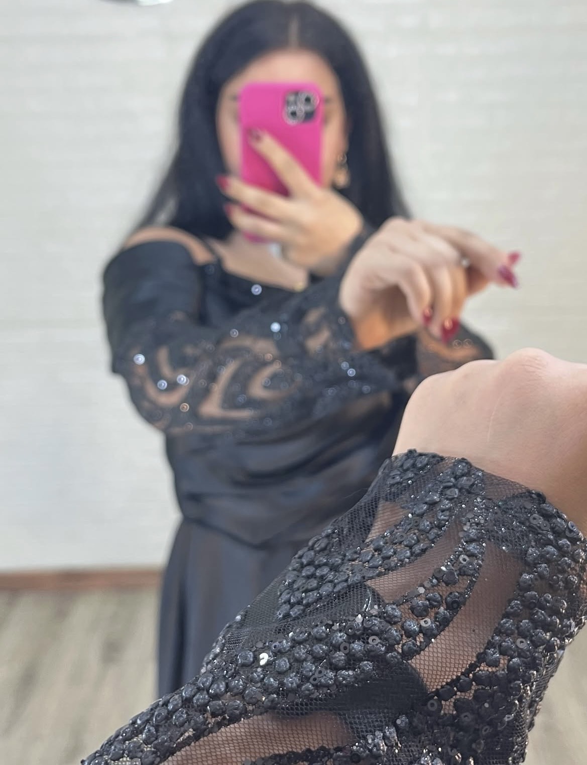 ماکسی ساتن شاین دار مشکی